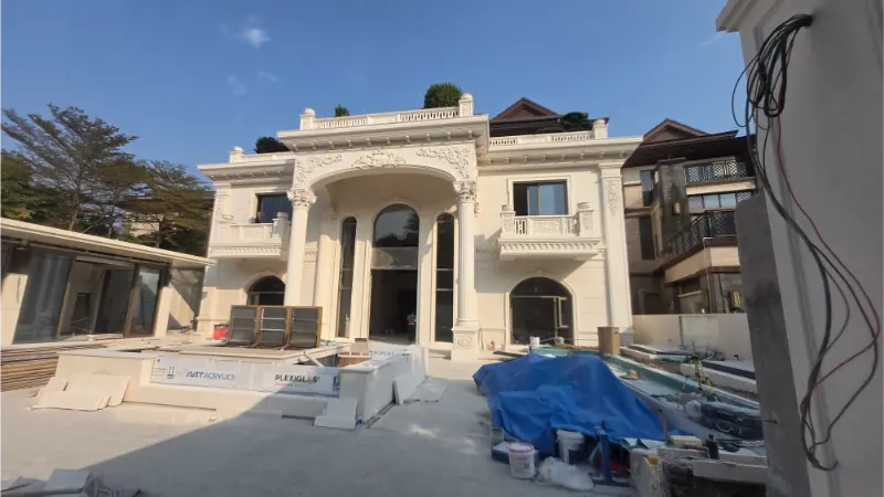Проект встановлення та демонтажу закритого басейну Blueway Villa: вілла Emerald Mountain, озеро Суншань, Дунгуань